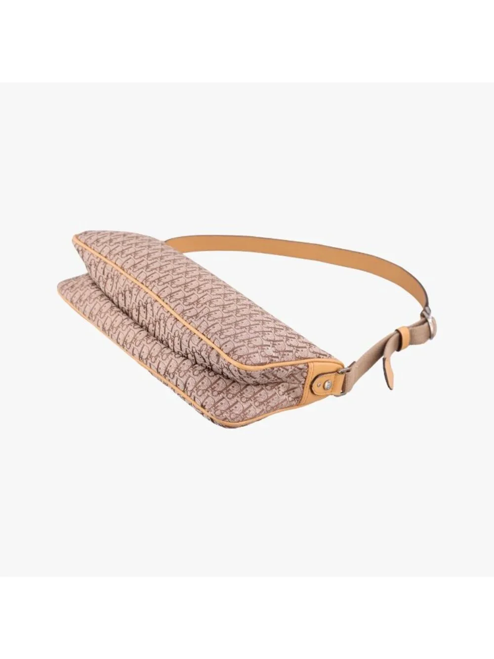 Dior Street Chic Camel Canvas Leather LO Handbag